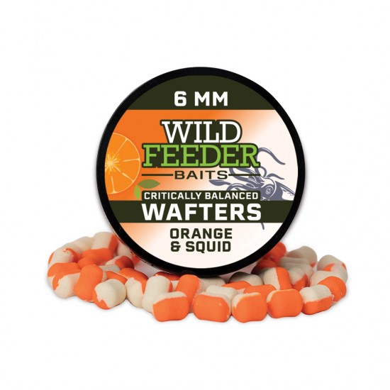 Wafters Wild Feeder Baits - 6mm Orange & Squid 30ml